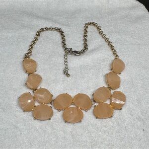 Elegant Gold and Peach Necklace
